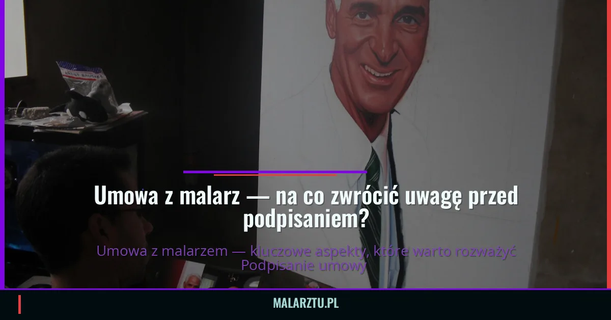 Umowa z malarz — na co zwrócić uwagę przed podpisaniem?