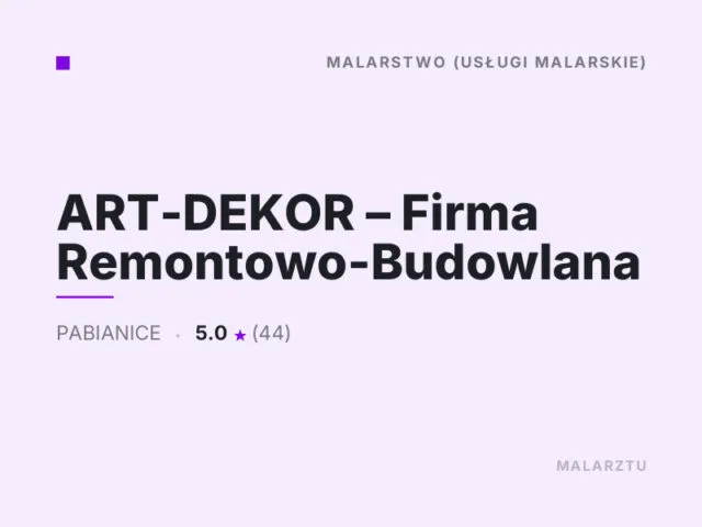 ART-DEKOR – Firma Remontowo-Budowlana