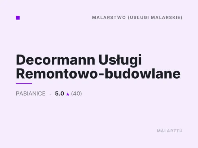 Decormann Usługi Remontowo-budowlane
