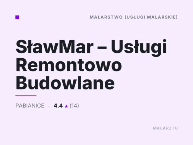 SławMar – Usługi Remontowo Budowlane