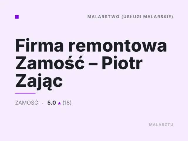 Firma remontowa Zamość – Piotr Zając