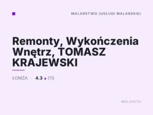Remonty, Wykończenia Wnętrz, TOMASZ KRAJEWSKI