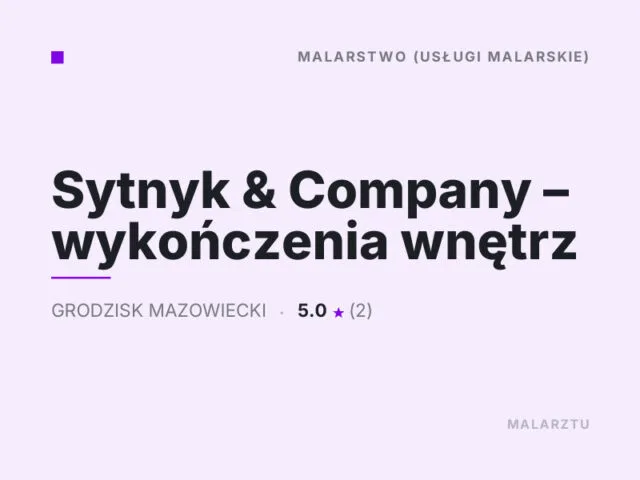 Sytnyk & Company – wykończenia wnętrz