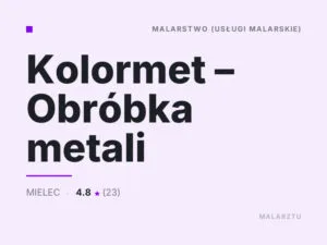 Kolormet – Obróbka metali