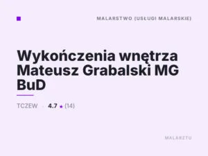 Wykończenia wnętrza Mateusz Grabalski MG BuD