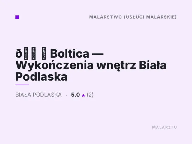 🏠️ Boltica — Wykończenia wnętrz Biała Podlaska