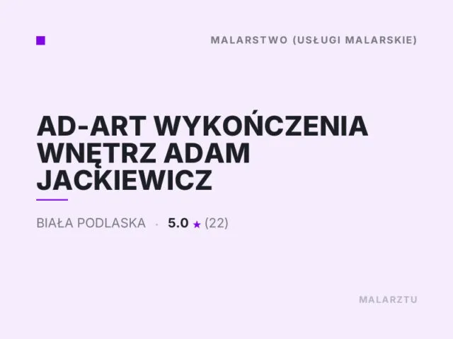 AD-ART WYKOŃCZENIA WNĘTRZ ADAM JACKIEWICZ
