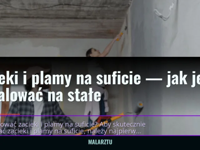 Zacieki i plamy na suficie — jak je zamalować na stałe — malarztu.pl