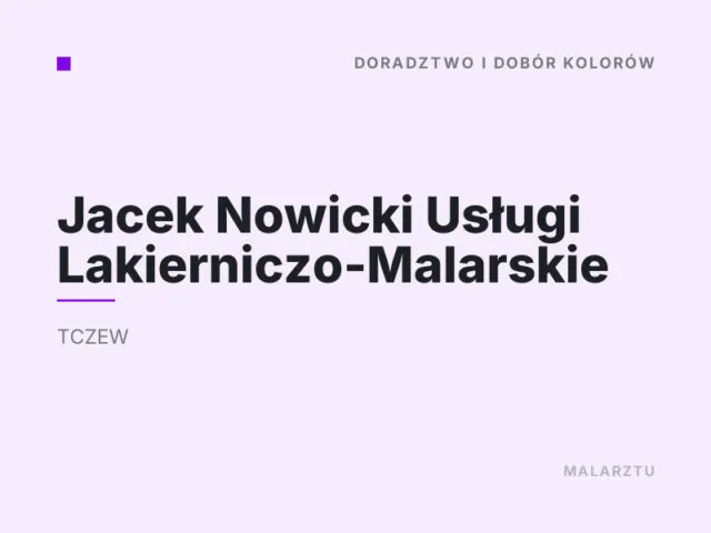 Jacek Nowicki Usługi Lakierniczo-Malarskie