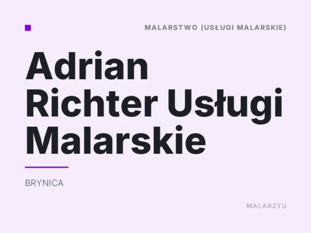 Adrian Richter Usługi Malarskie
