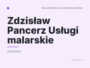 Zdzisław Pancerz Usługi malarskie