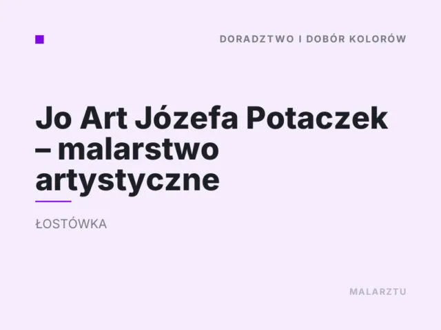 Jo Art Józefa Potaczek – malarstwo artystyczne