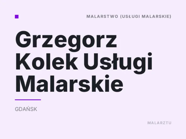 Grzegorz Kolek Usługi Malarskie