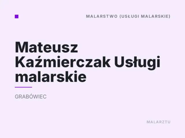 Mateusz Kaźmierczak Usługi malarskie