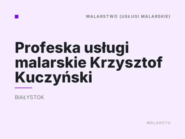 Profeska usługi malarskie Krzysztof Kuczyński