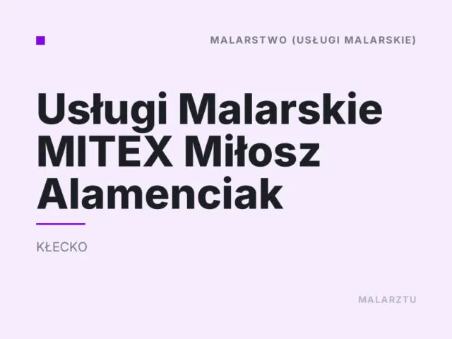 Usługi Malarskie MITEX Miłosz Alamenciak