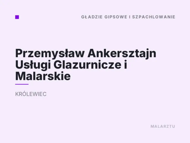 Przemysław Ankersztajn Usługi Glazurnicze i Malarskie