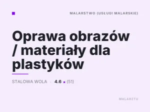 Oprawa obrazów / materiały dla plastyków
