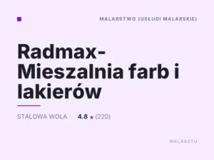 Radmax- Mieszalnia farb i lakierów