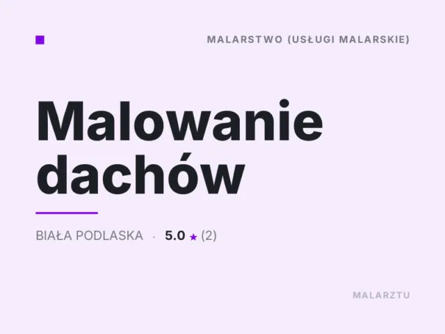 Malowanie dachów