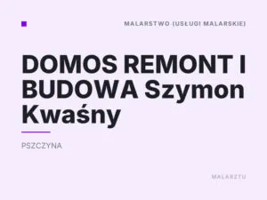 DOMOS REMONT I BUDOWA Szymon Kwaśny