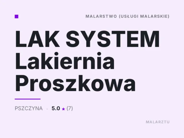 LAK SYSTEM Lakiernia Proszkowa