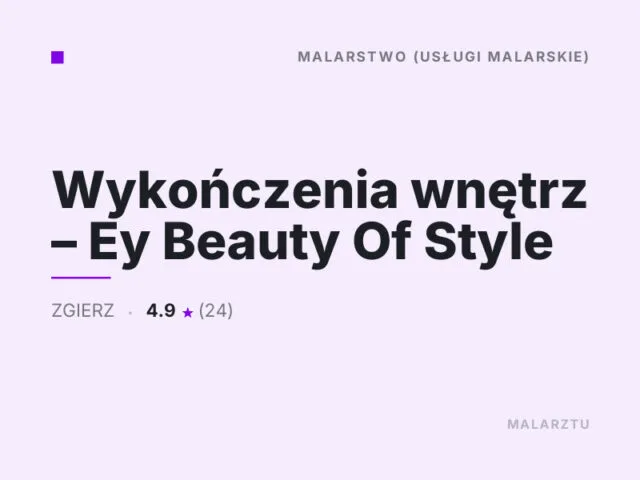Wykończenia wnętrz – Ey Beauty Of Style