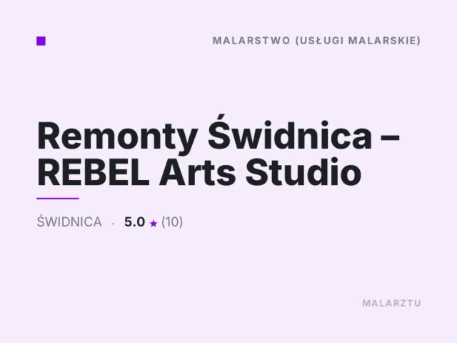 Remonty Świdnica – REBEL Arts Studio