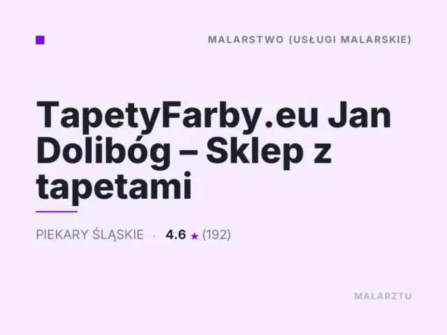 TapetyFarby.eu Jan Dolibóg – Sklep z tapetami